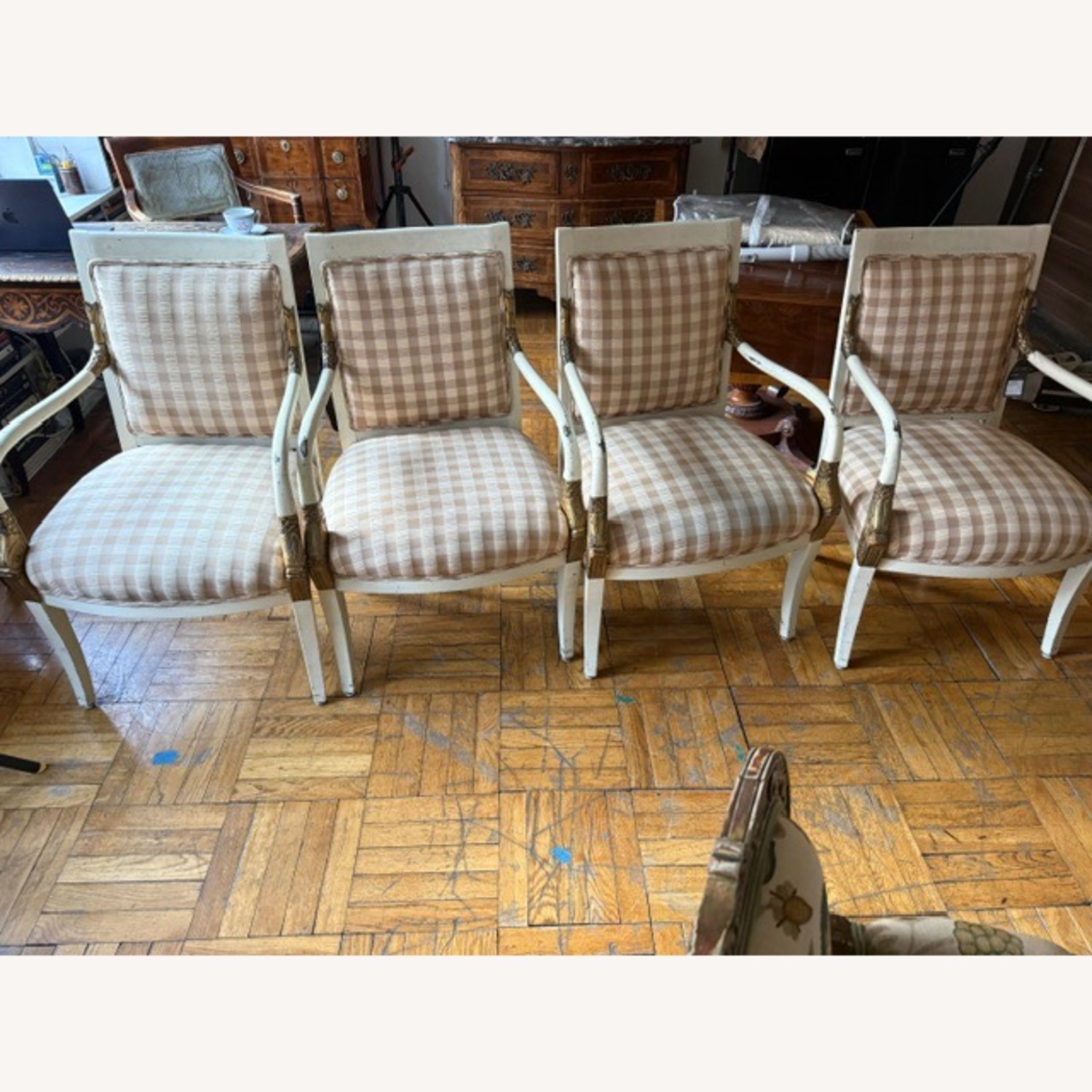 Four Chairs Wood Carved - image-9