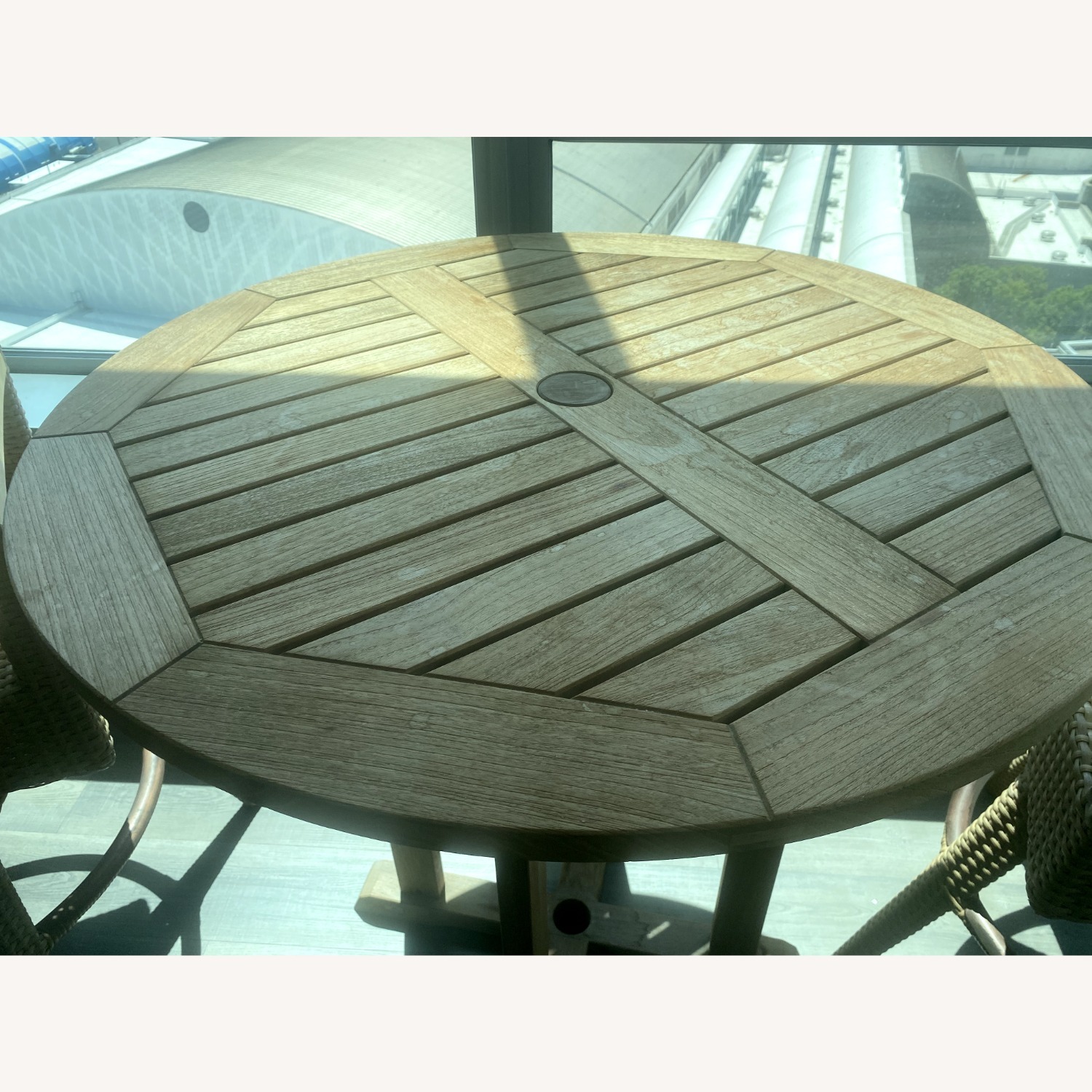 Goster Light Brown Outdoor Dining Table - image-2