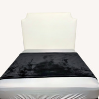 White Linen Fabric Headboard