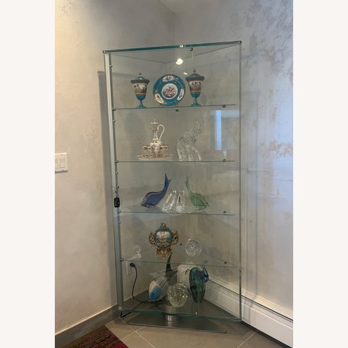 Used FIAM Italia Transparent Glass Bookcase for sale on AptDeco