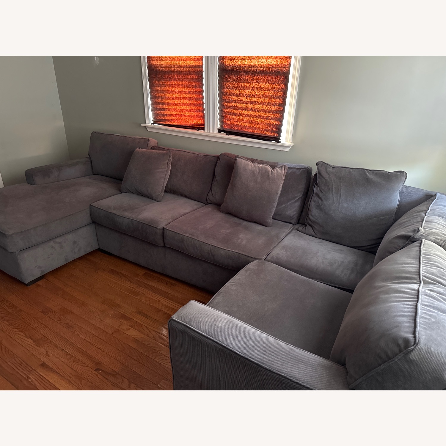 Ryder 4pc Light Gray Wood 3+ Seater Sofa - image-4