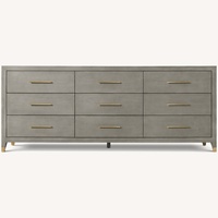 Restoration Hardware Graydon Shagreen 9-Drawer Dresser in Fog