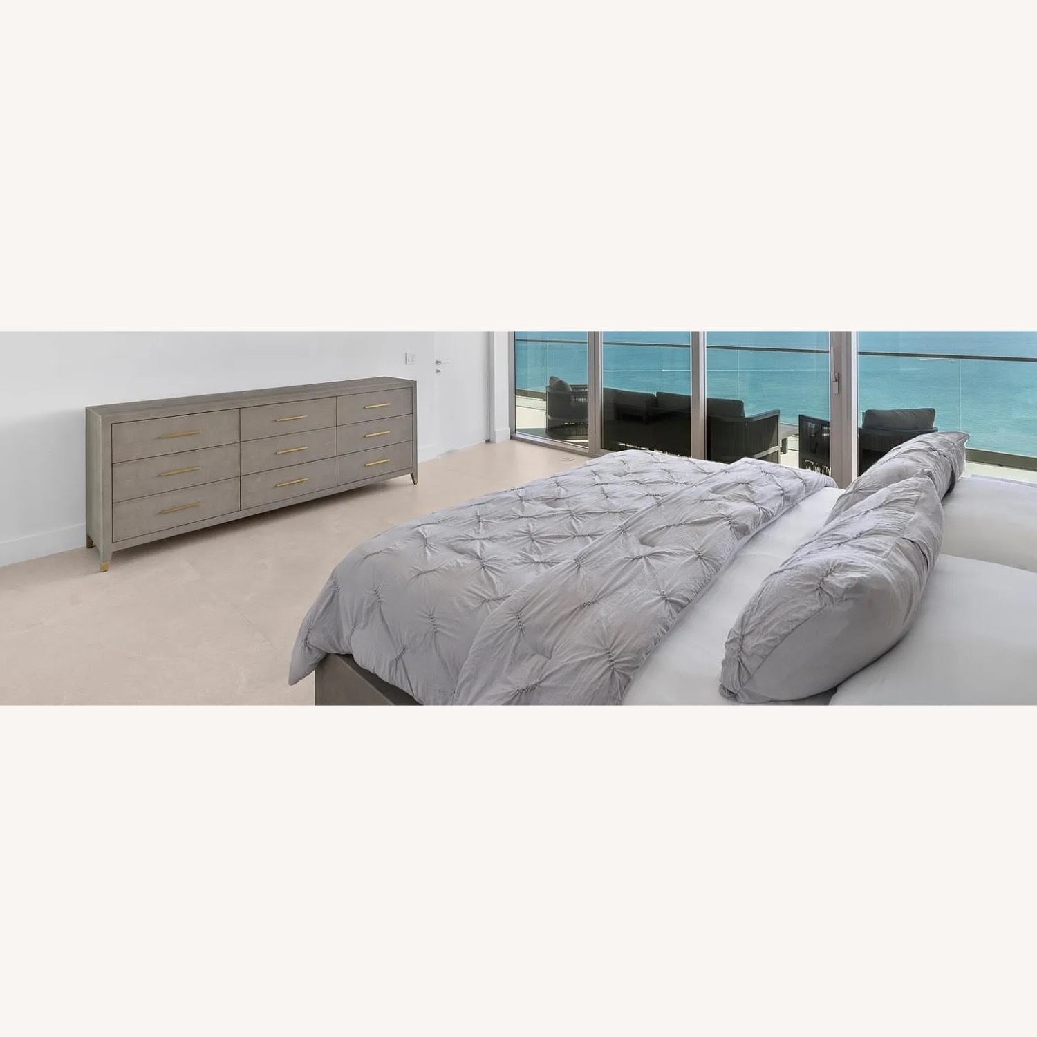 Restoration Hardware Graydon Shagreen 9-Drawer Dresser in Fog - image-5
