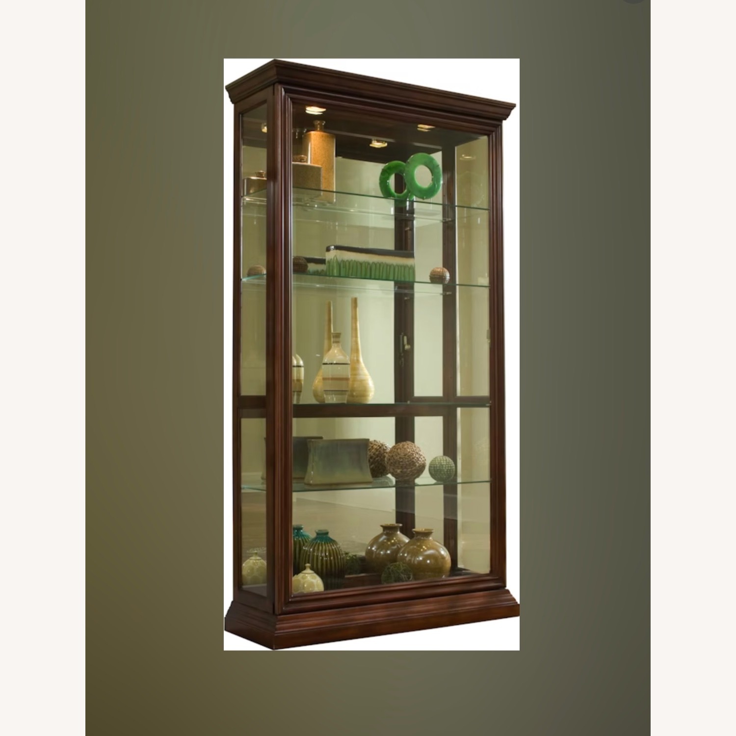 Pulaski Furniture Curio Dark Brown Bookcase - image-3