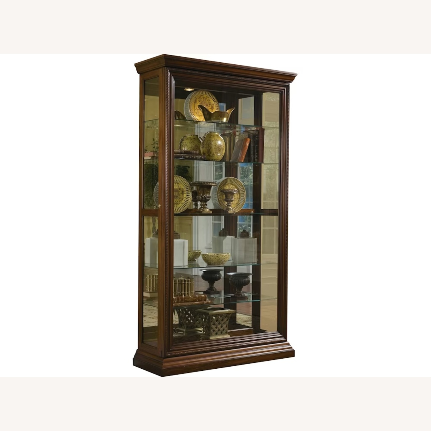 Pulaski Furniture Curio Dark Brown Bookcase - image-5