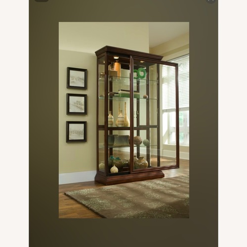 Used Pulaski Furniture Curio Dark Brown Bookcase for sale on AptDeco
