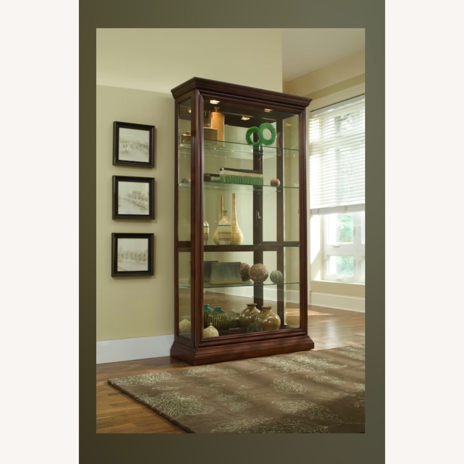 Pulaski Furniture Curio Dark Brown Bookcase - image-2