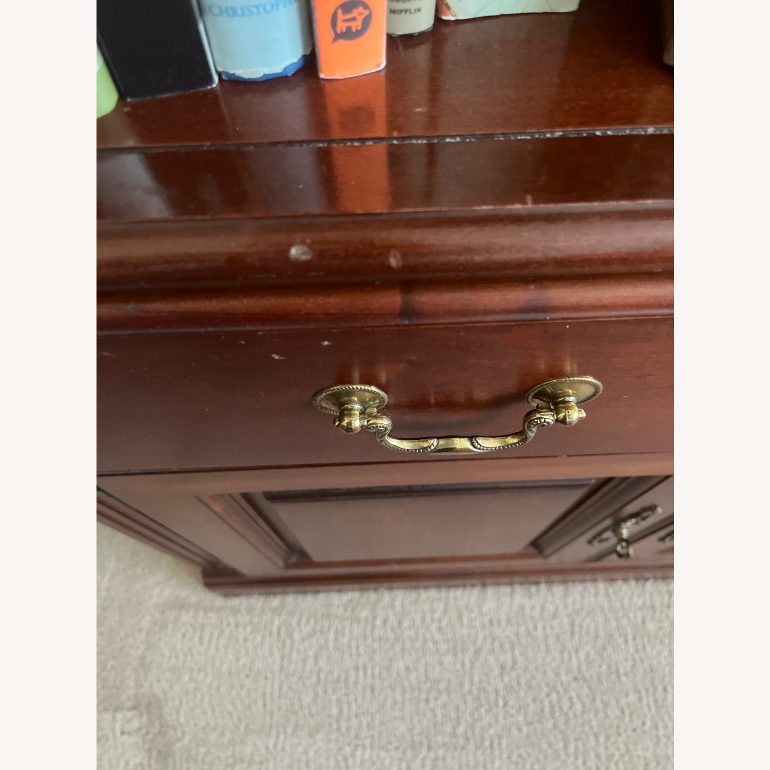 Dark Brown Wood Bookcase - image-3