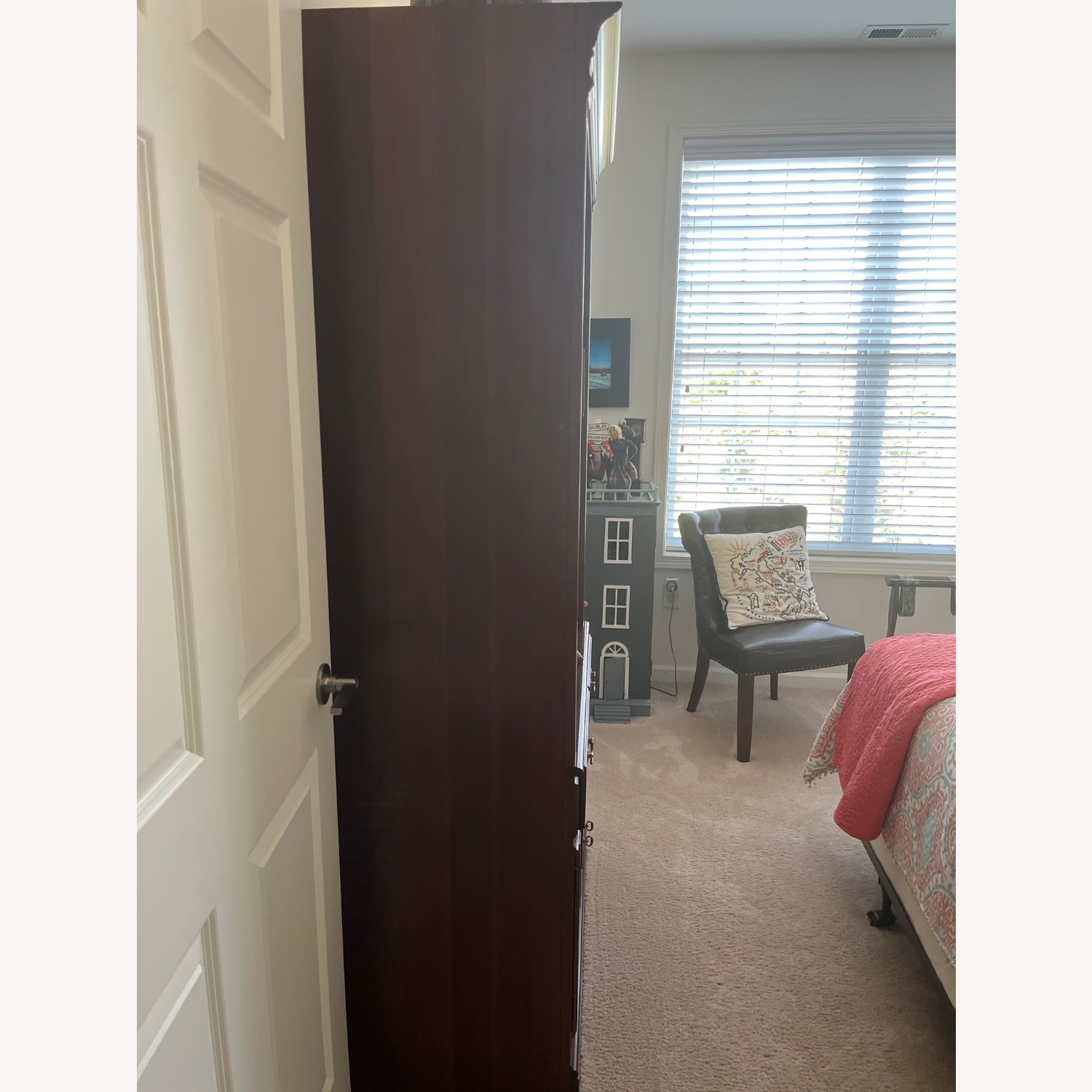 Dark Brown Wood Bookcase - image-2