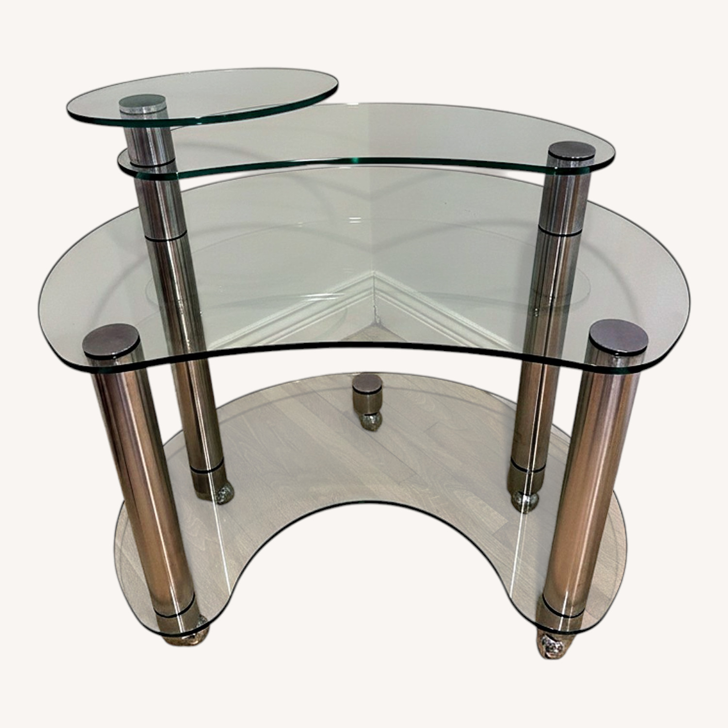 Roche Bobois Transparent Glass Desk - image-0