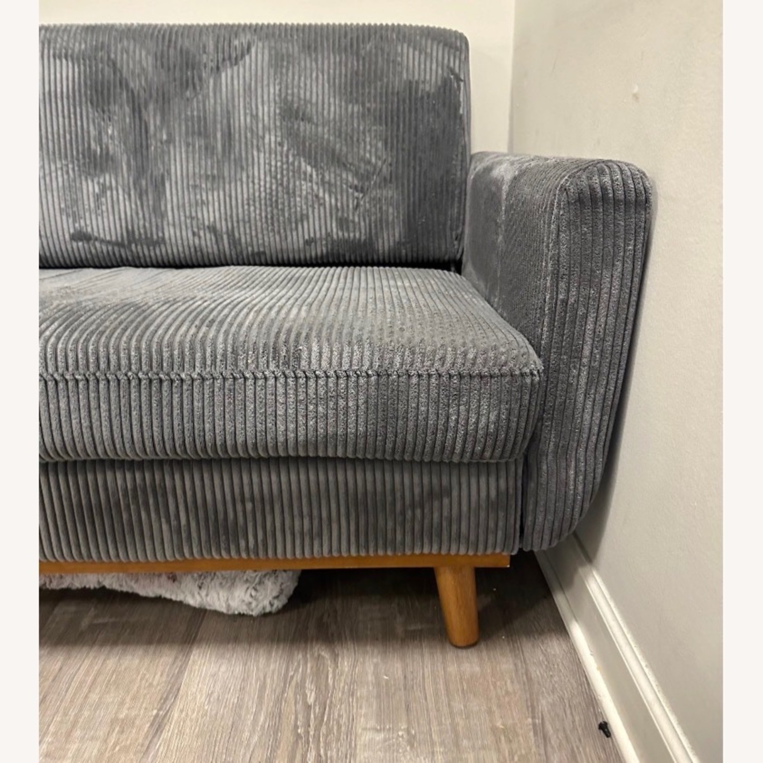 Wayfair Artina Dark Gray Fabric 2 Seater Sofa - image-2