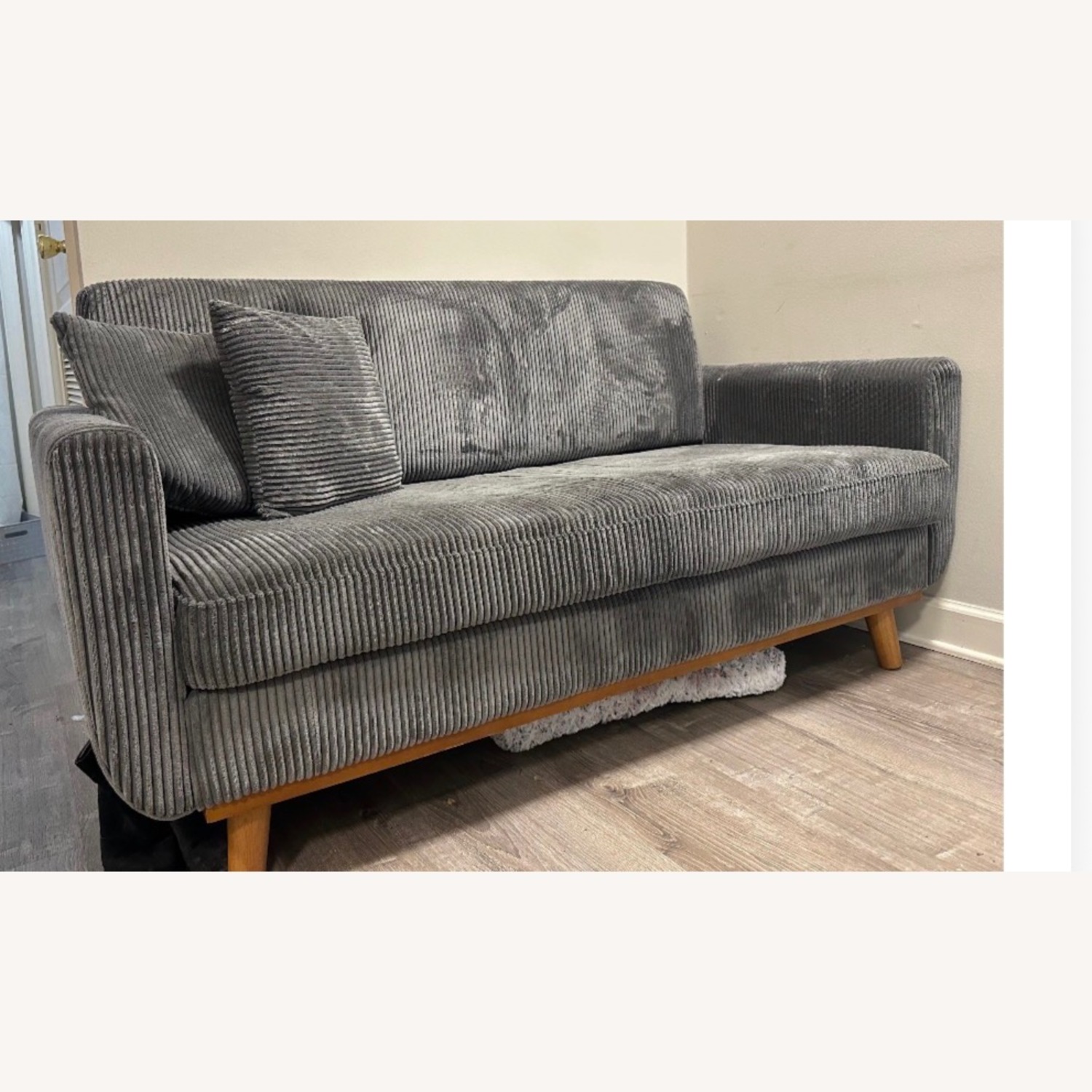 Wayfair Artina Dark Gray Fabric 2 Seater Sofa - image-3