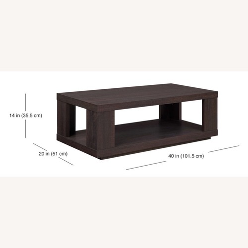 Used Better Homes and Garden Coffee Table with Lower Shelf Espresso for sale on AptDeco