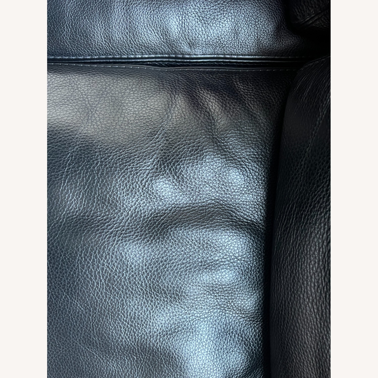 Roche Bobois Black Leather 3+ Seater Sofa - image-9