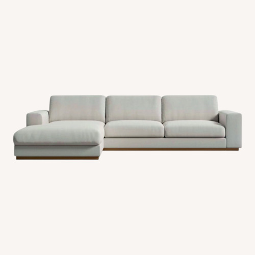 Used Rove Concepts Noah White Fabric 3+ Piece Sectional for sale on AptDeco