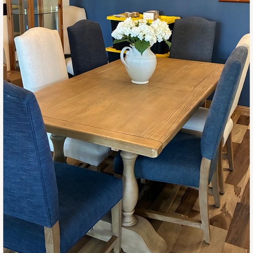 Used Pottery Barn Parkmore Reclaimed Wood Extendable Dining Table for sale on AptDeco