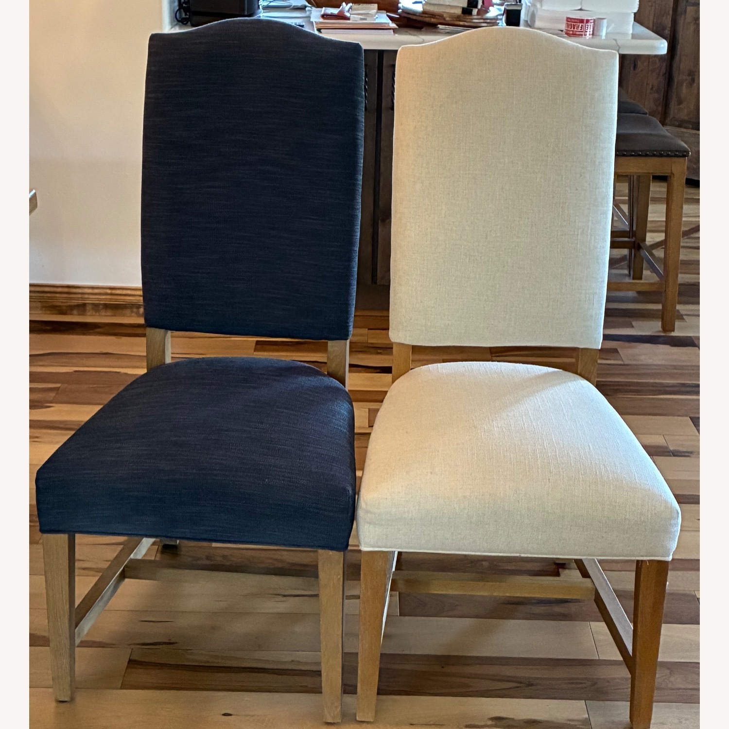 Pottery Barn Farmhouse Natural Fabric Dining Chairs - image-3