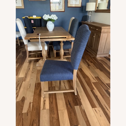 Used Pottery Barn Farmhouse Natural Fabric Dining Chairs for sale on AptDeco