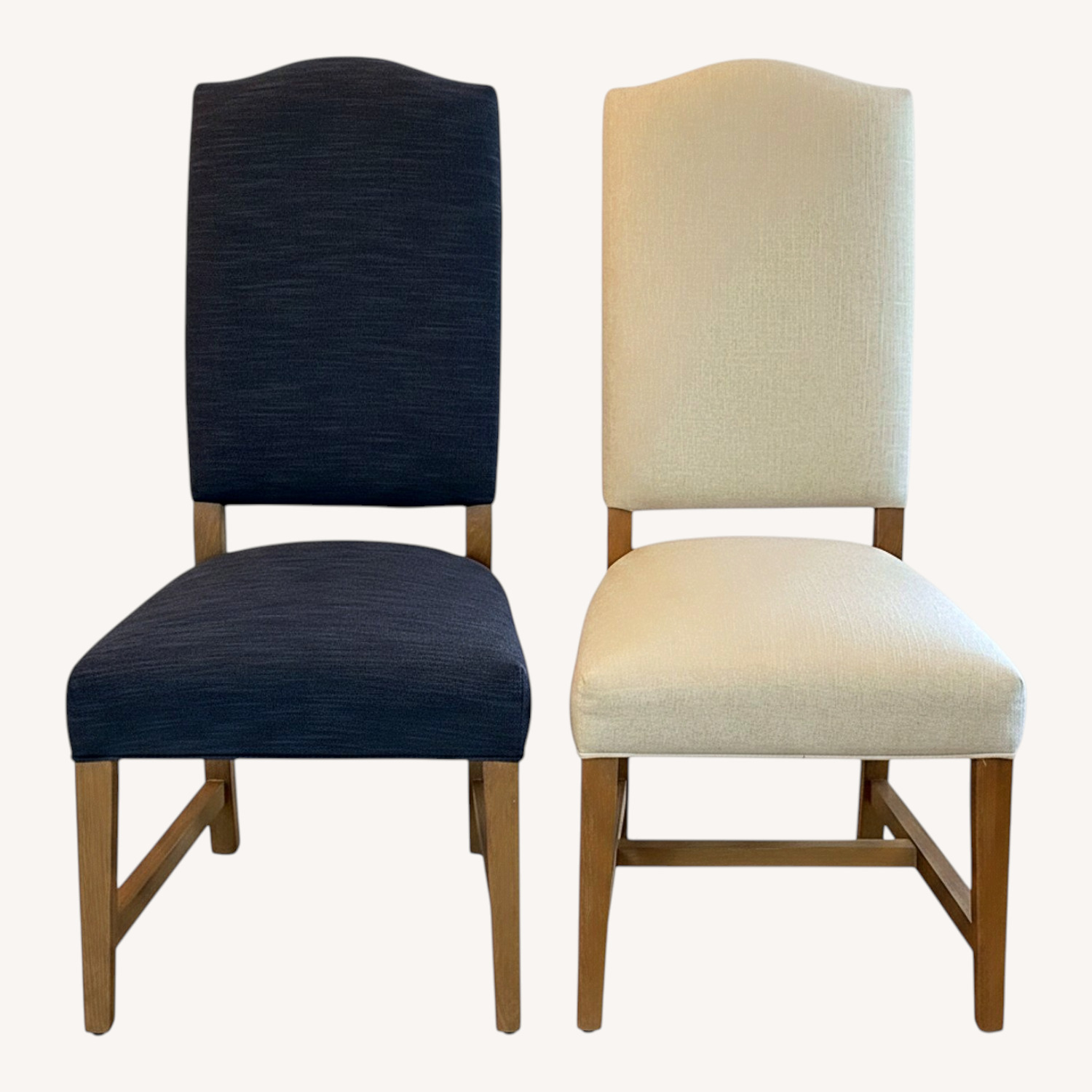 Pottery Barn Farmhouse Natural Fabric Dining Chairs - image-4