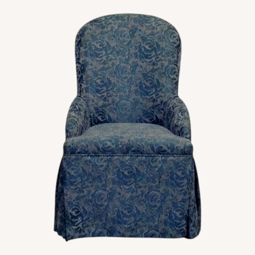 Used 2 Vintage-Look Skirted Green Accent Chairs for sale on AptDeco