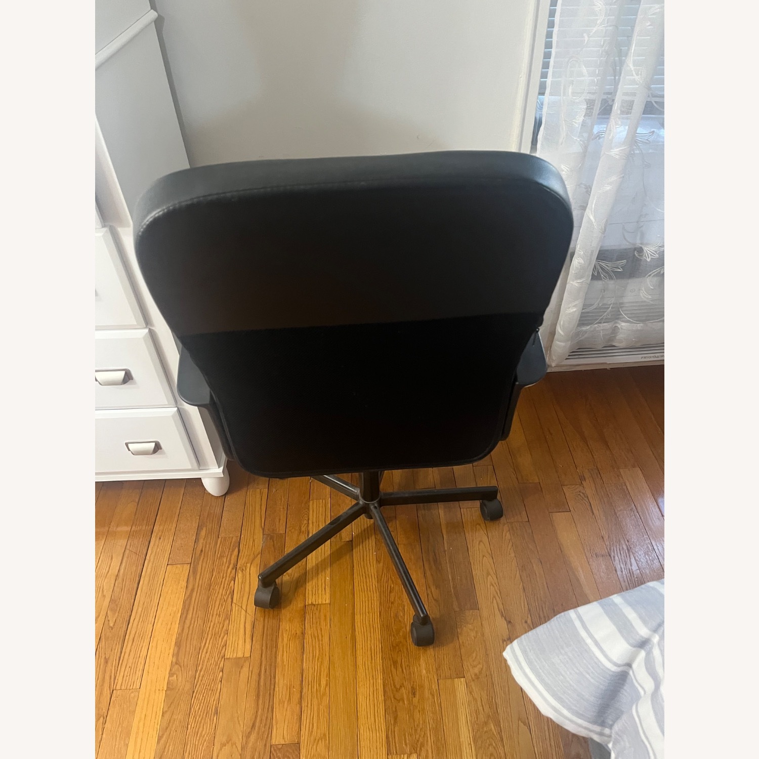 IKEA RENBERGET Black Leather Office Chair - image-3