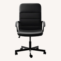 IKEA RENBERGET Black Leather Office Chair