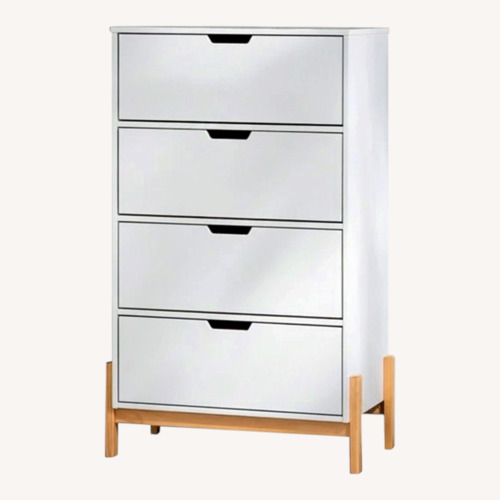 Used 4-Drawer 45" Tall Chest with Cutout Handles for sale on AptDeco