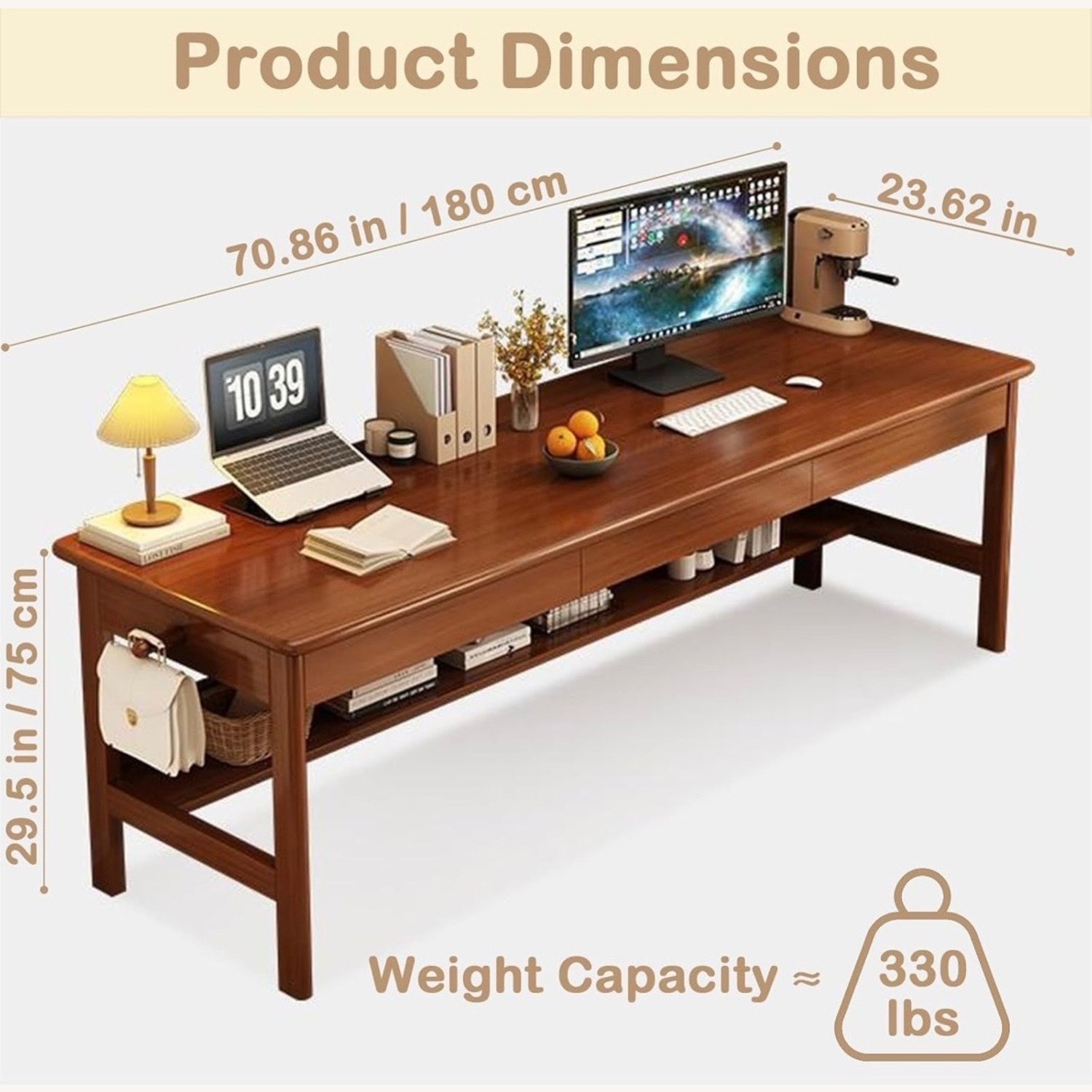 Amazon Light Brown Desk - image-10