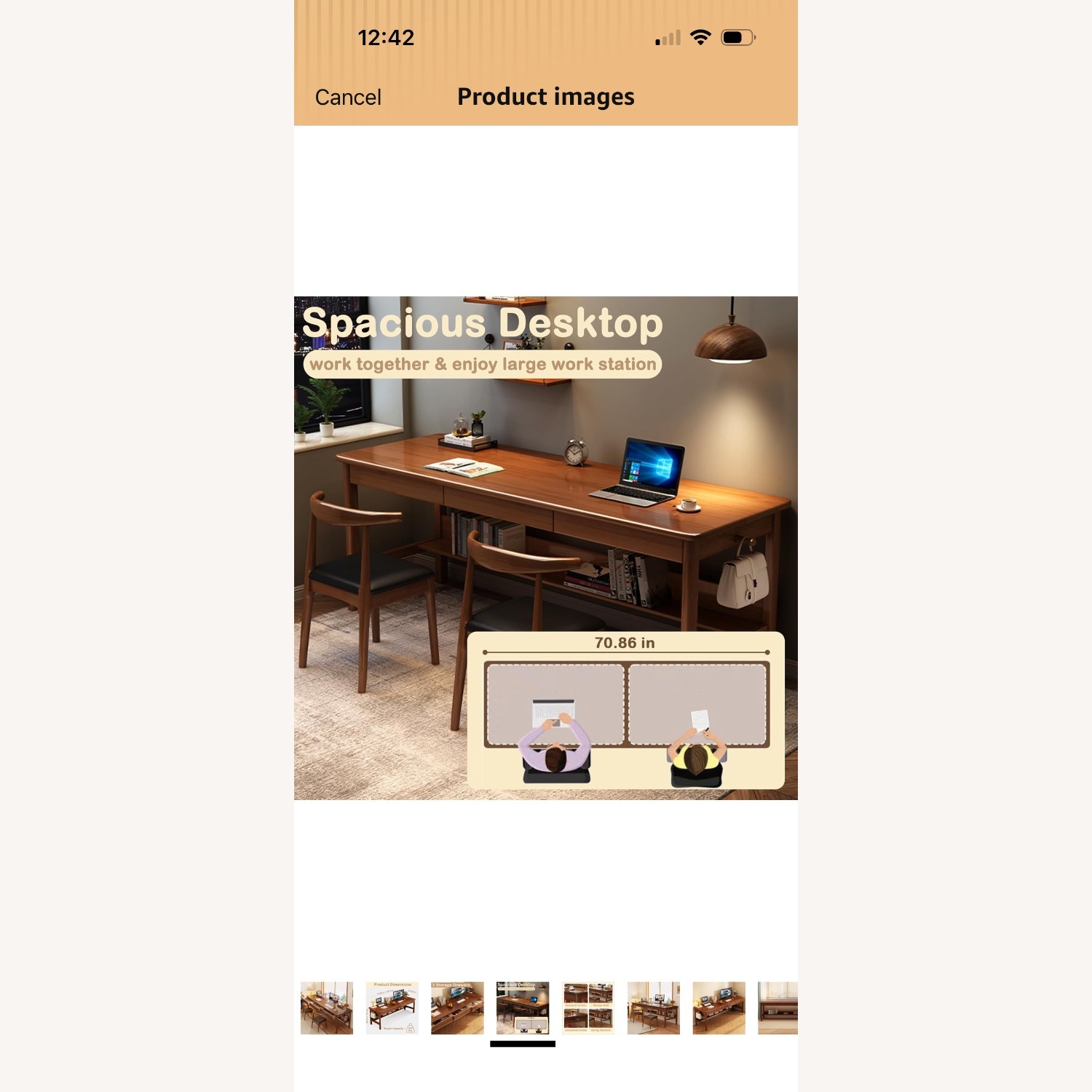 Amazon Light Brown Desk - image-8