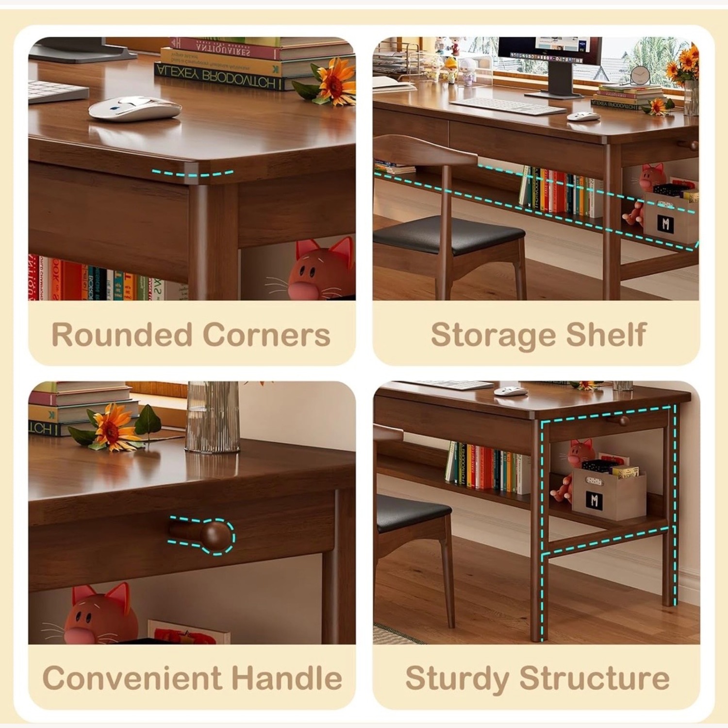 Amazon Light Brown Desk - image-9