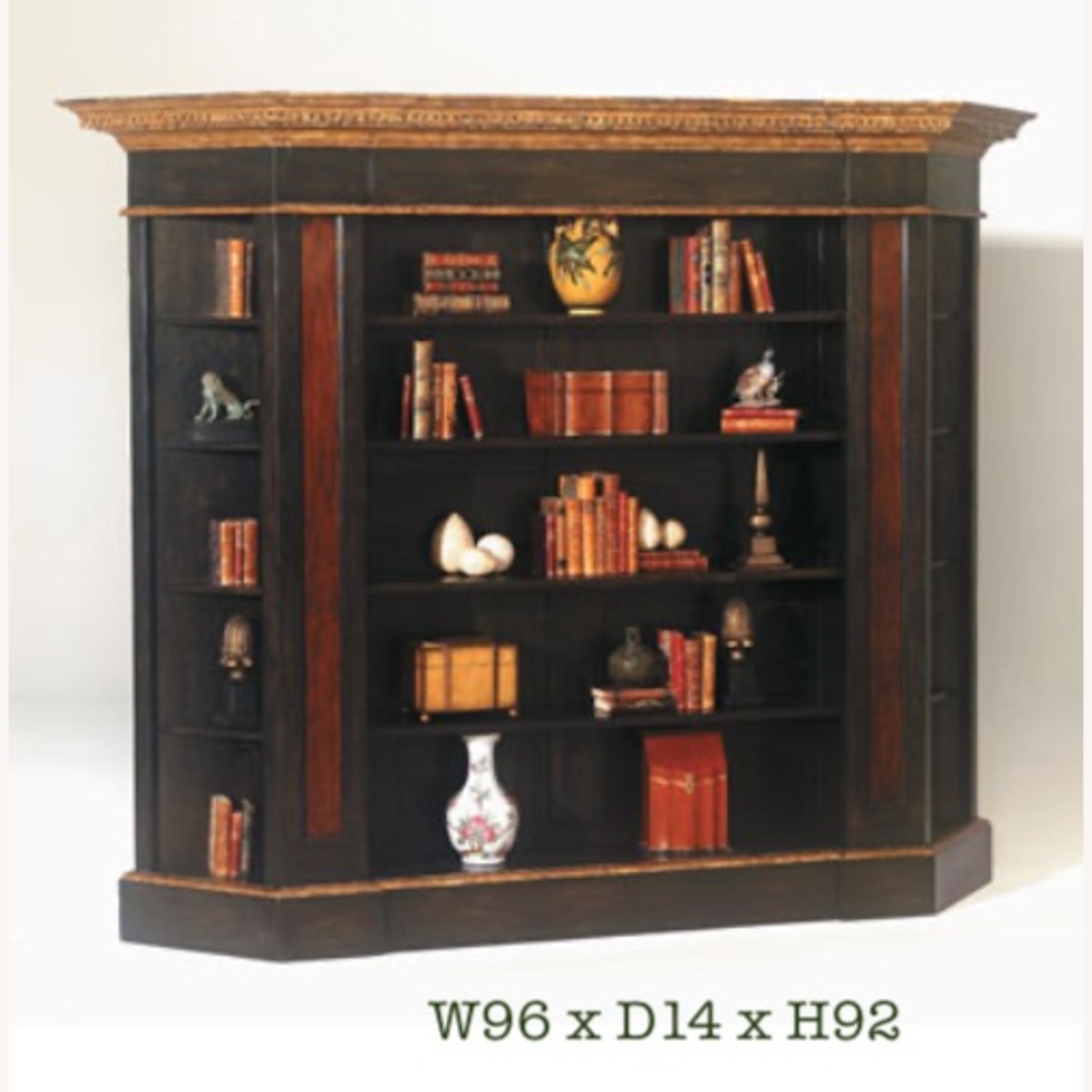Vintage/Antique Light Brown Wood Bookcase - image-1