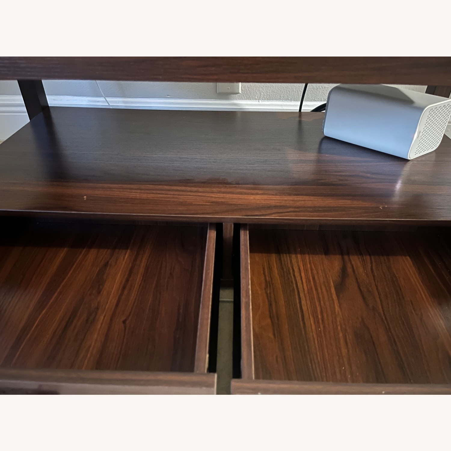 Dark Brown Wood Coffee Table - image-4