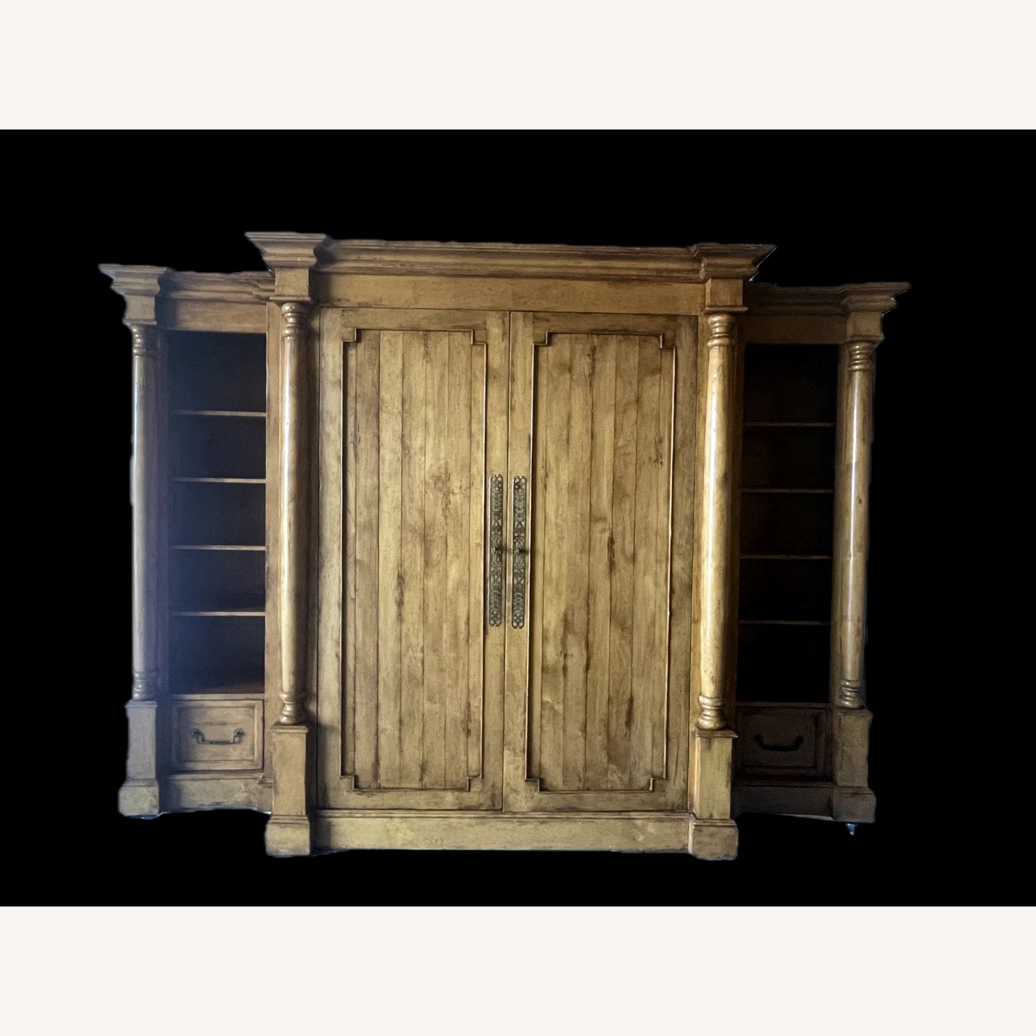 Vintage/Antique Light Brown Media Storage - image-1