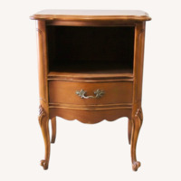 Vintage/Antique Dark Brown Wood Side Table