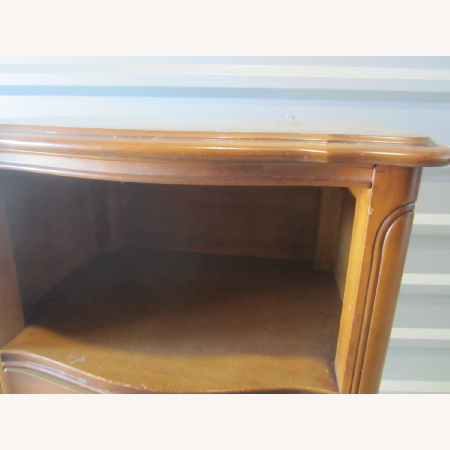 Vintage/Antique Dark Brown Wood Side Table - image-8