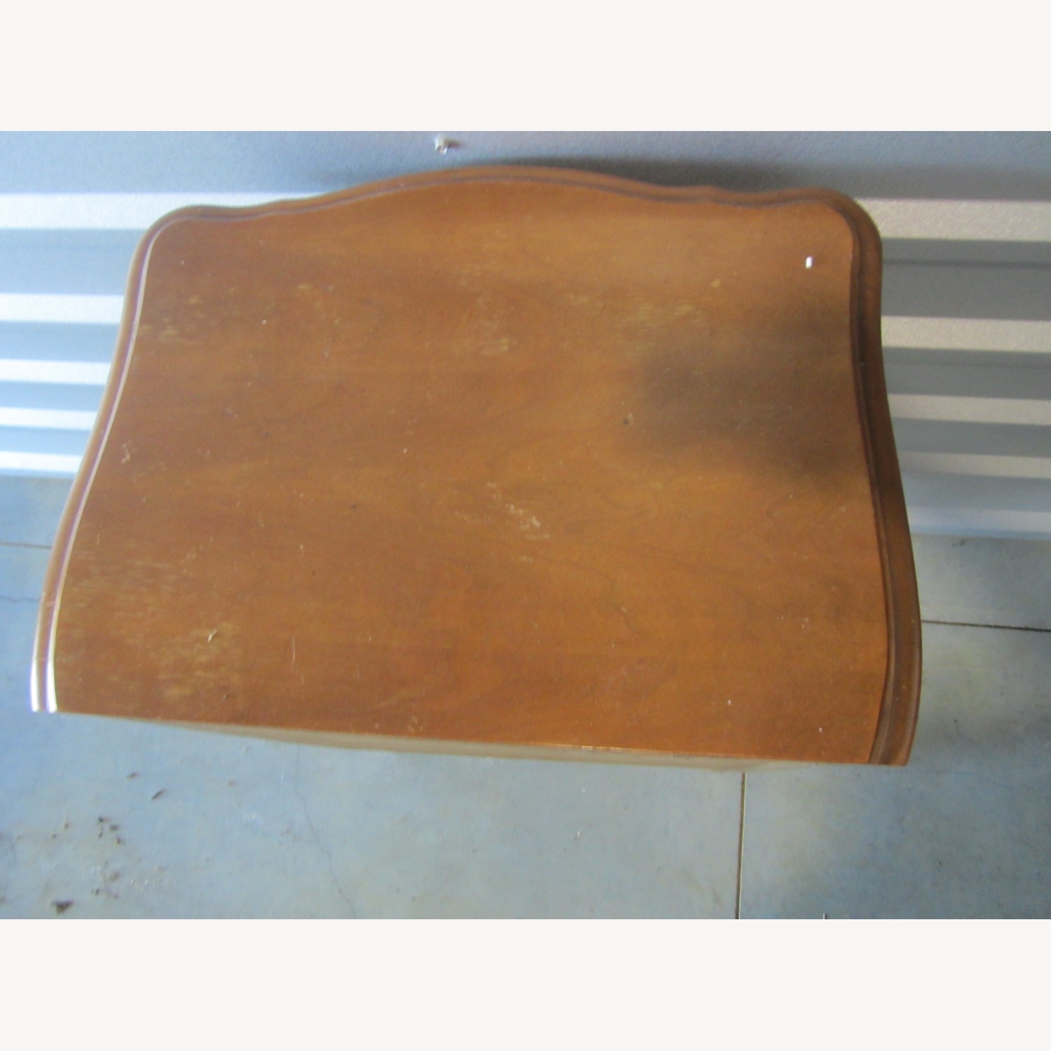 Vintage/Antique Dark Brown Wood Side Table - image-7