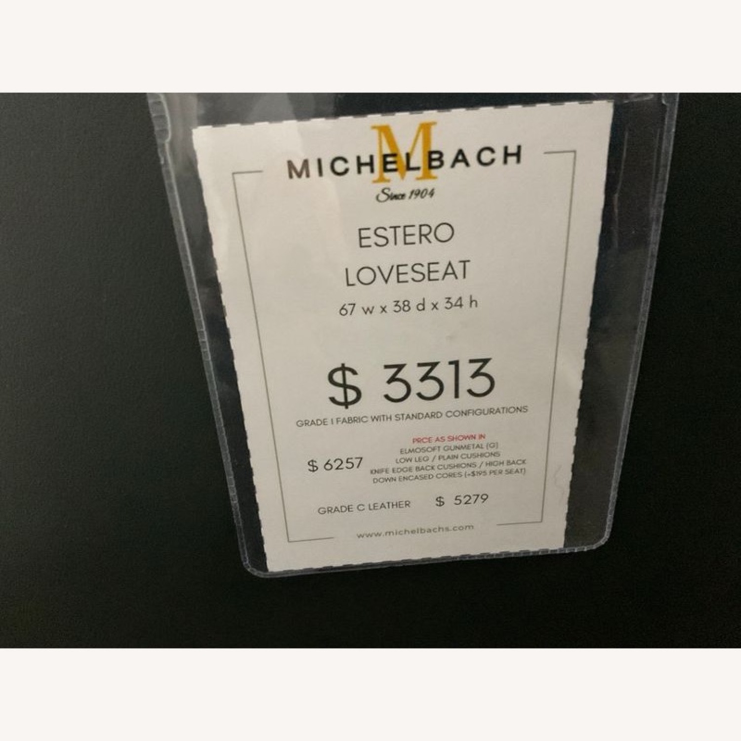 American Leather Estero Loveseat in Dark Blue  - image-1
