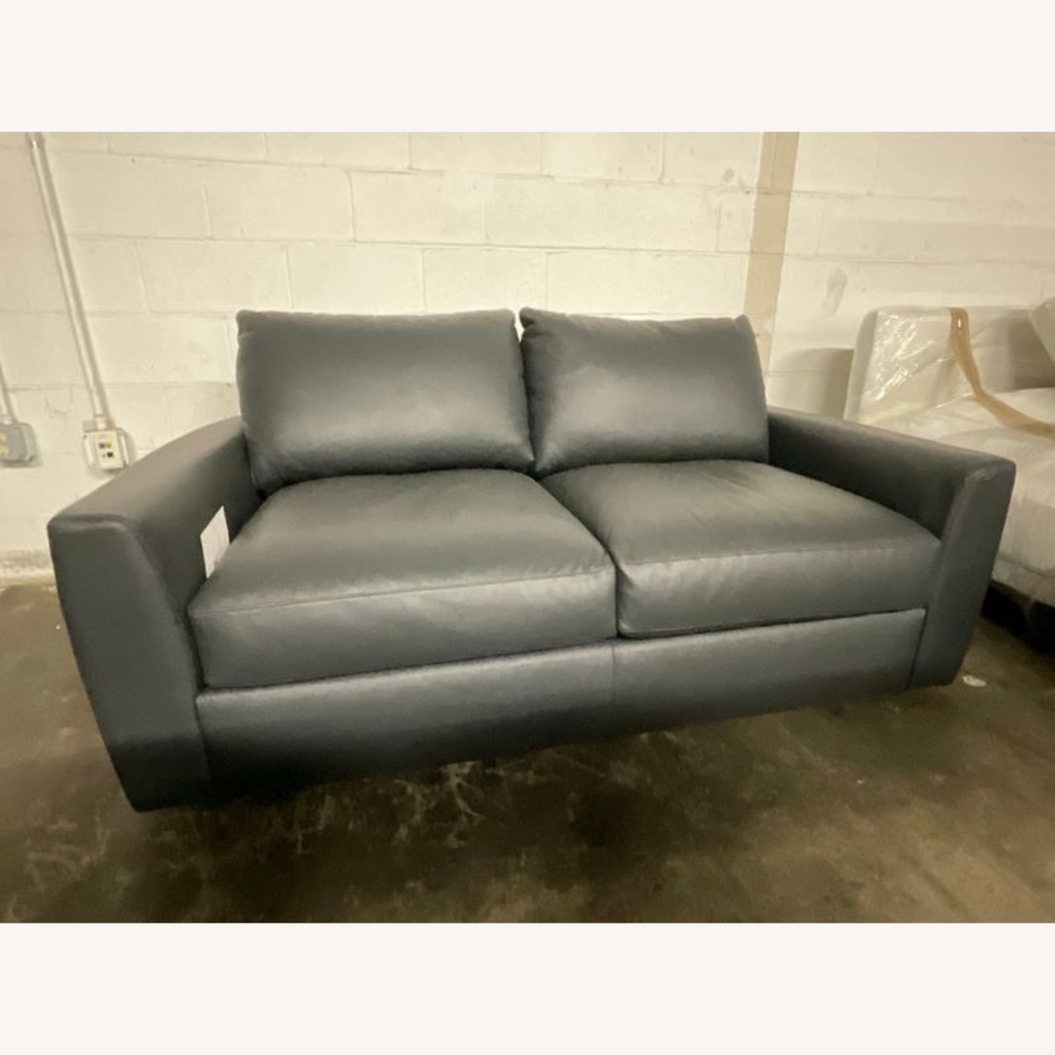 American Leather Estero Loveseat in Dark Blue  - image-3