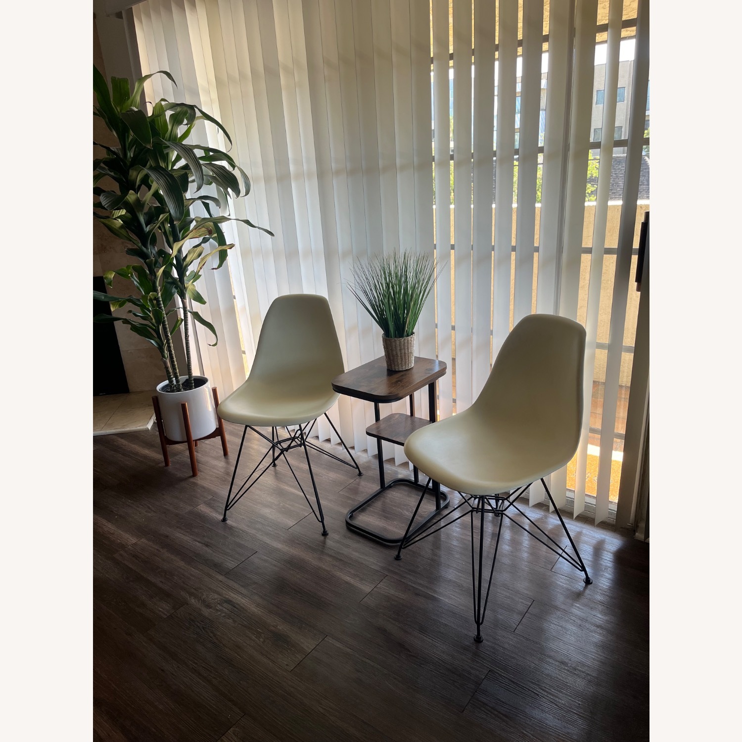 Cream Eames Style Dining Chairs - image-1