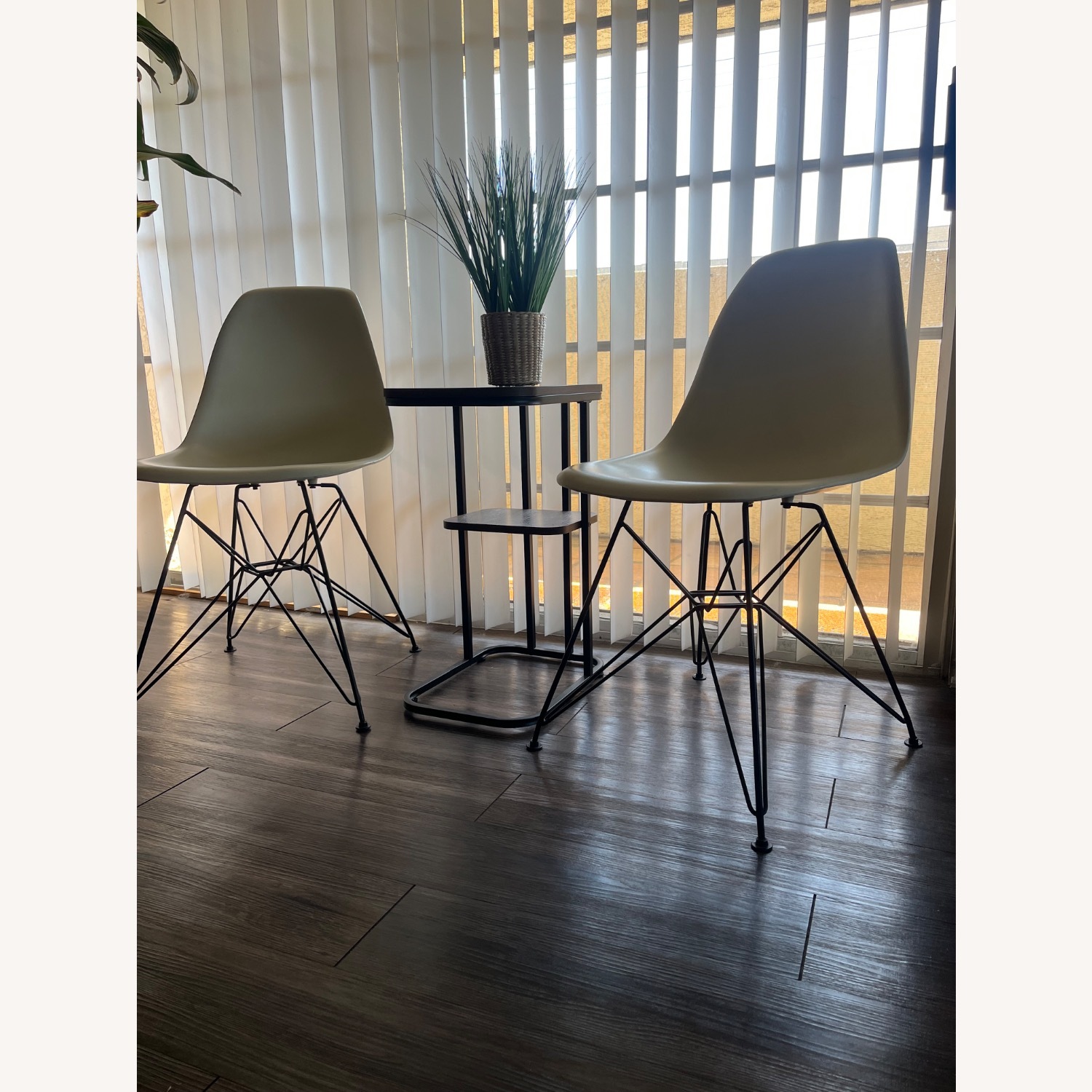 Cream Eames Style Dining Chairs - image-2