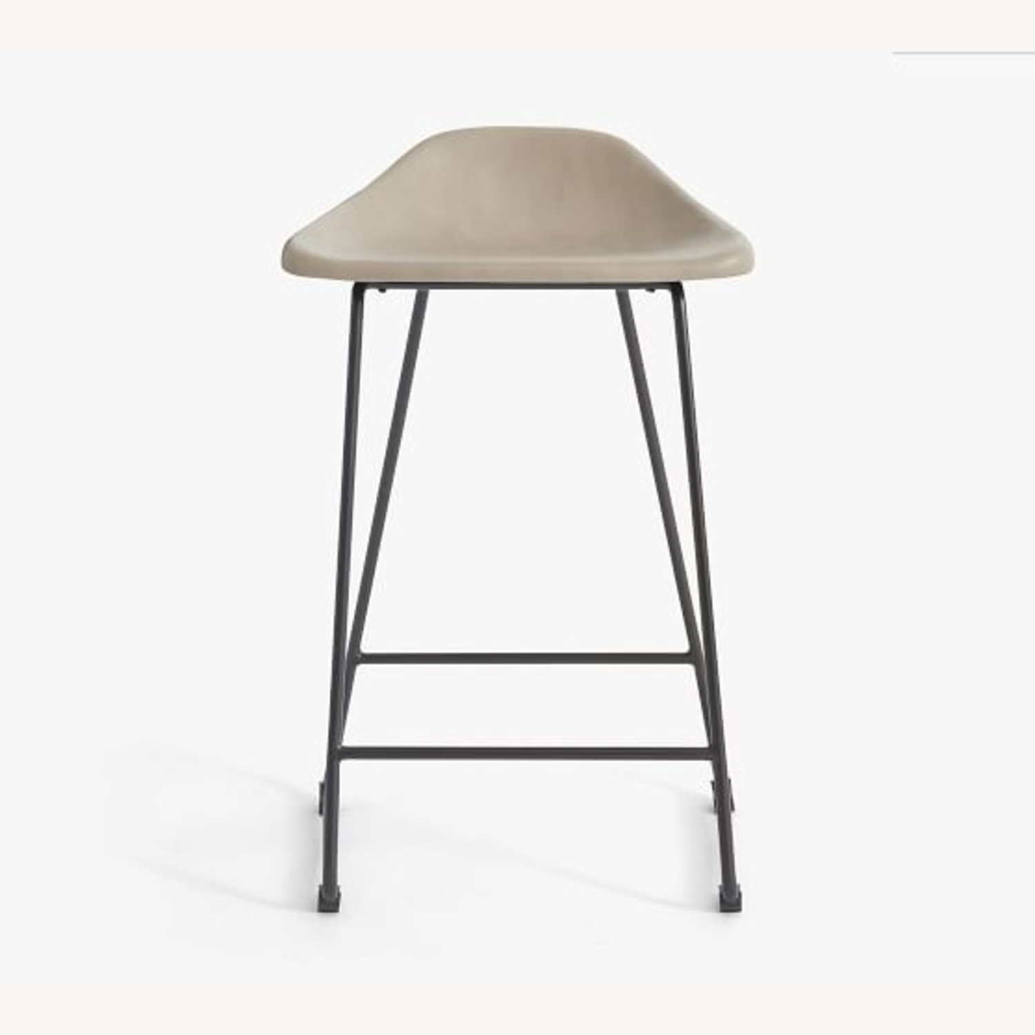 Pottery Barn Brenner Light Gray Leather Stools - image-7