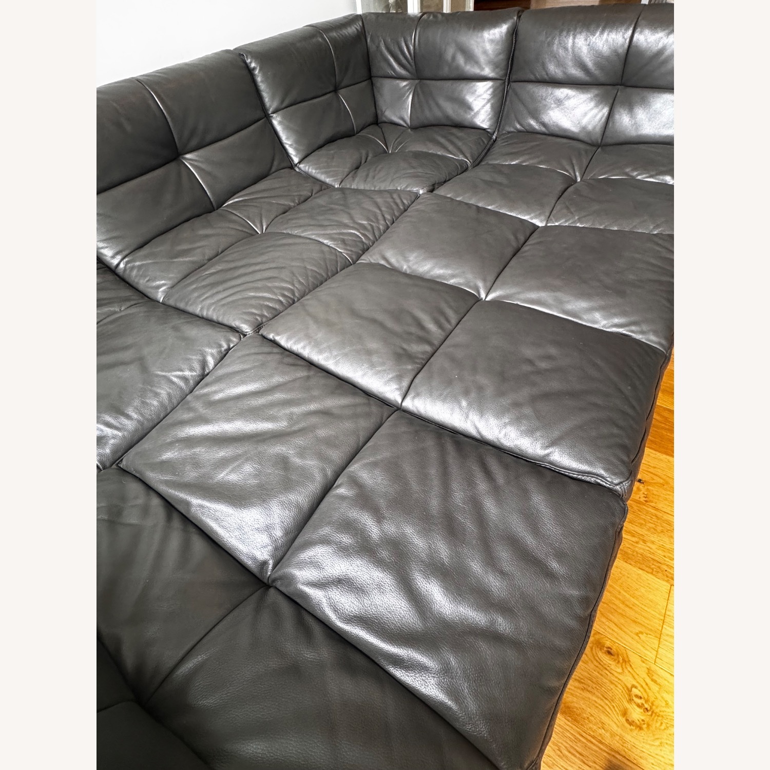 Z Gallerie Convo Gray Leather 6-Piece Sectional - image-3
