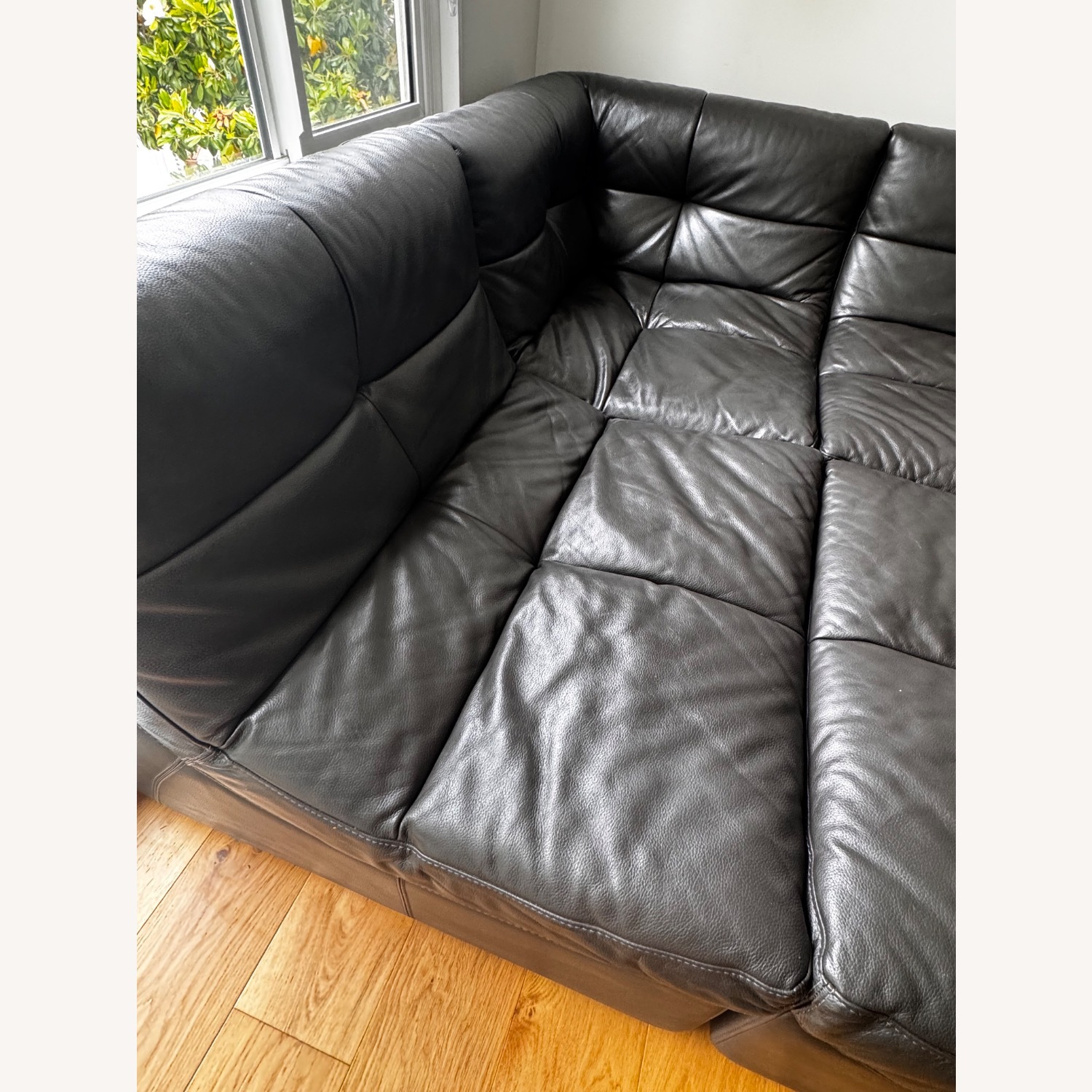 Z Gallerie Convo Gray Leather 6-Piece Sectional - image-4