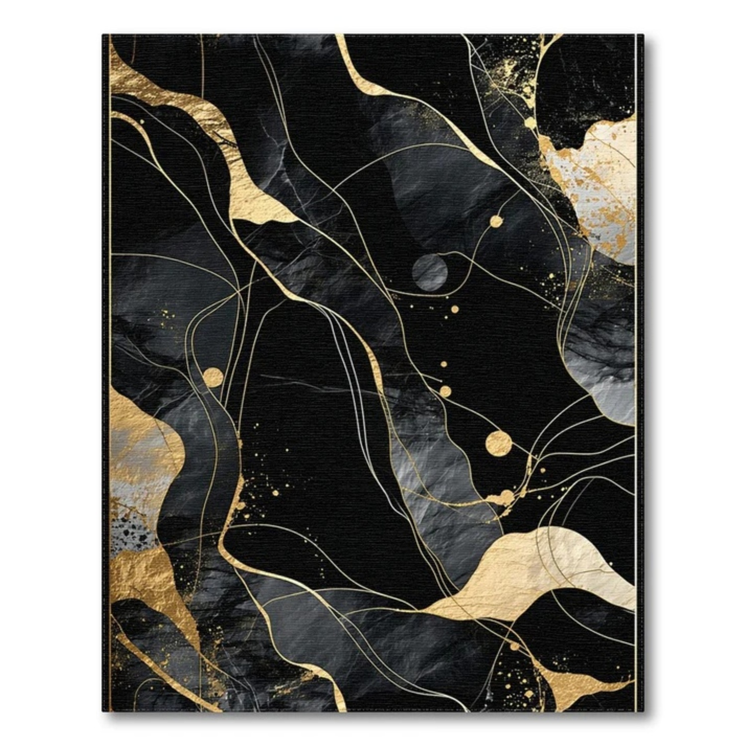 Amazon Black & Gold Living Room Rug - image-4