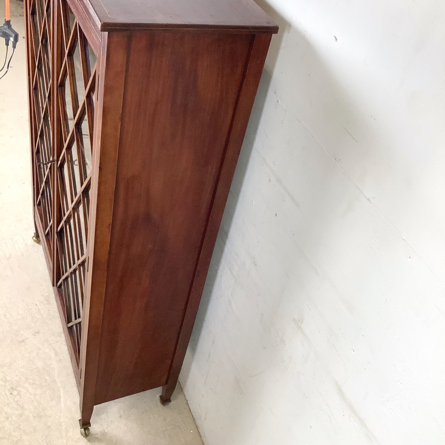 Edwardian Revival Mahogany Lattice Bookcase - image-8