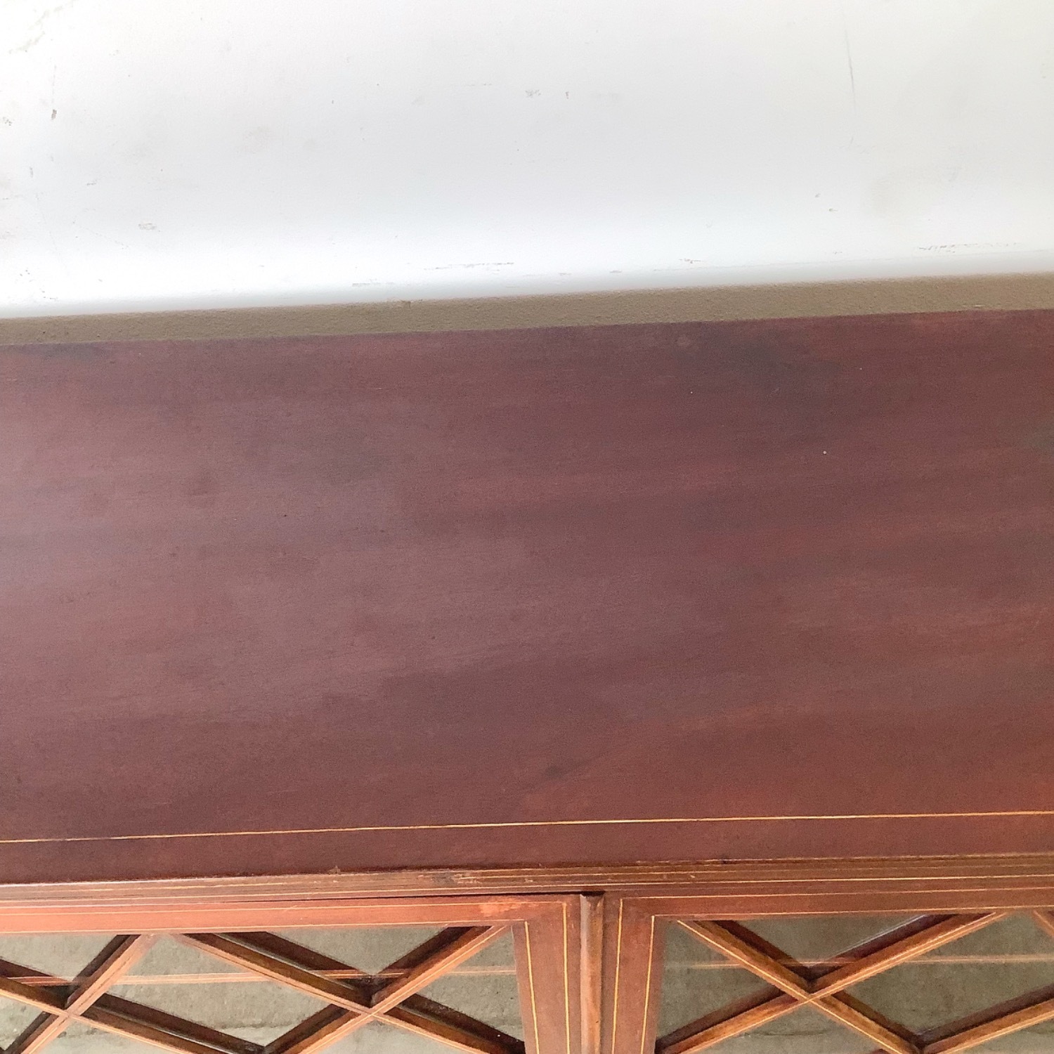 Edwardian Revival Mahogany Lattice Bookcase - image-6