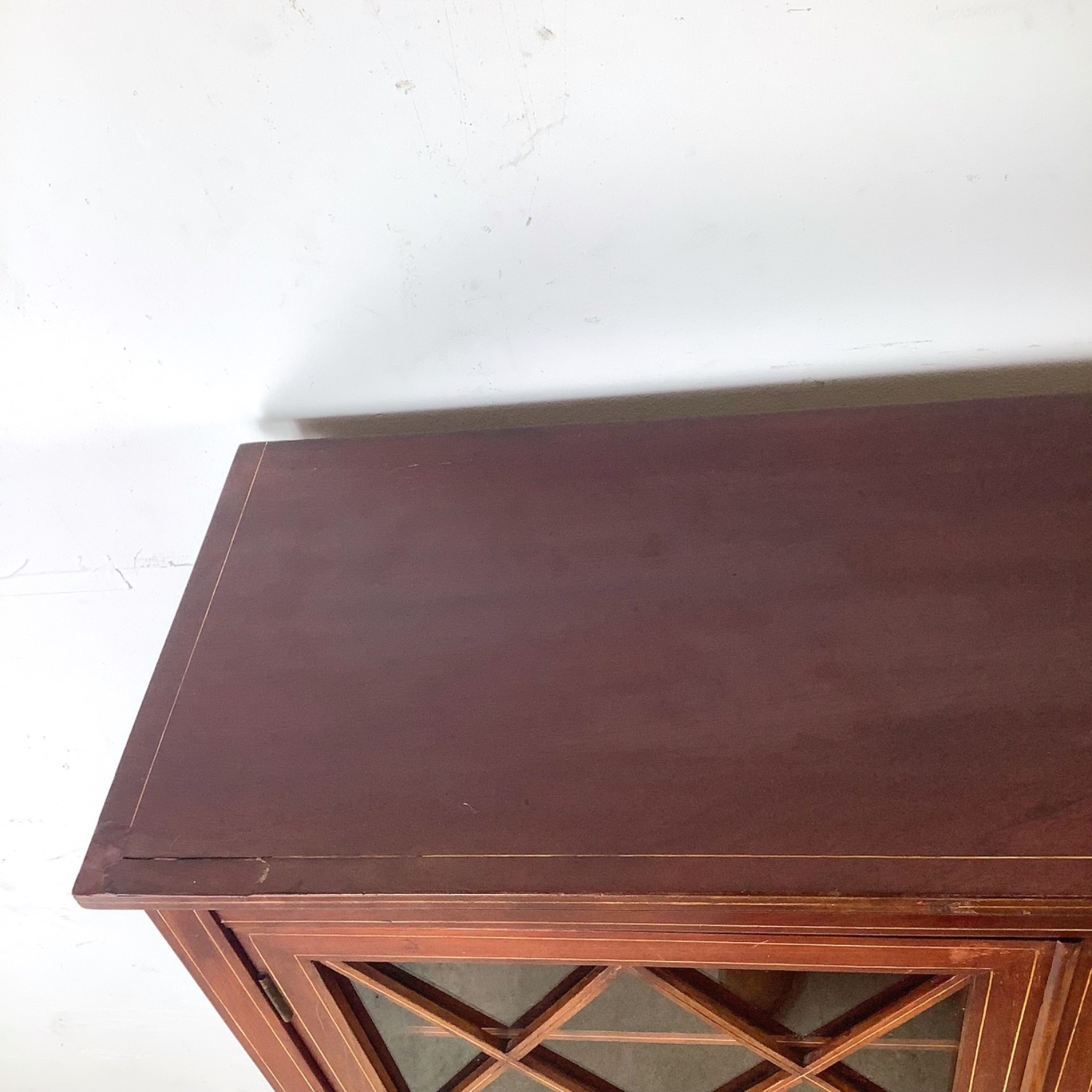 Edwardian Revival Mahogany Lattice Bookcase - image-4