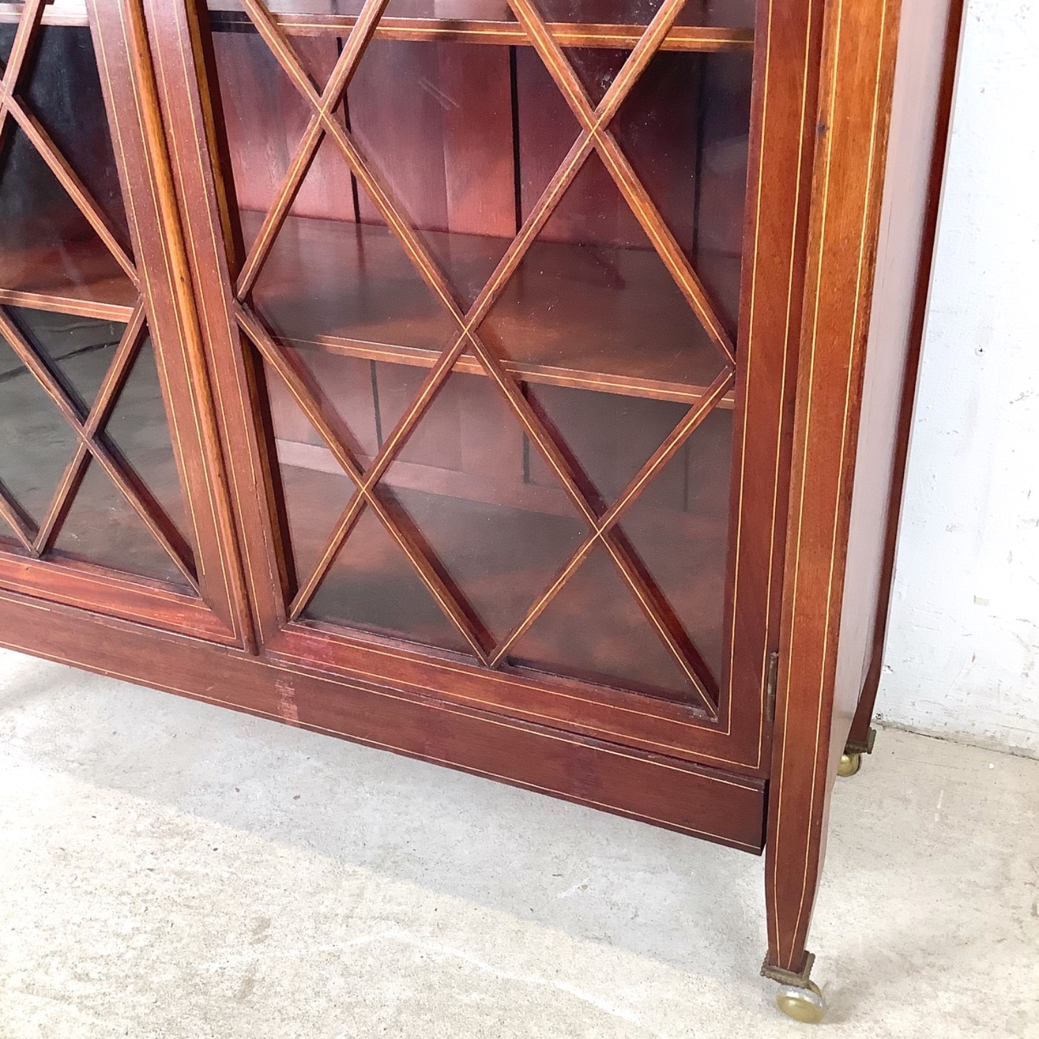 Edwardian Revival Mahogany Lattice Bookcase - image-13