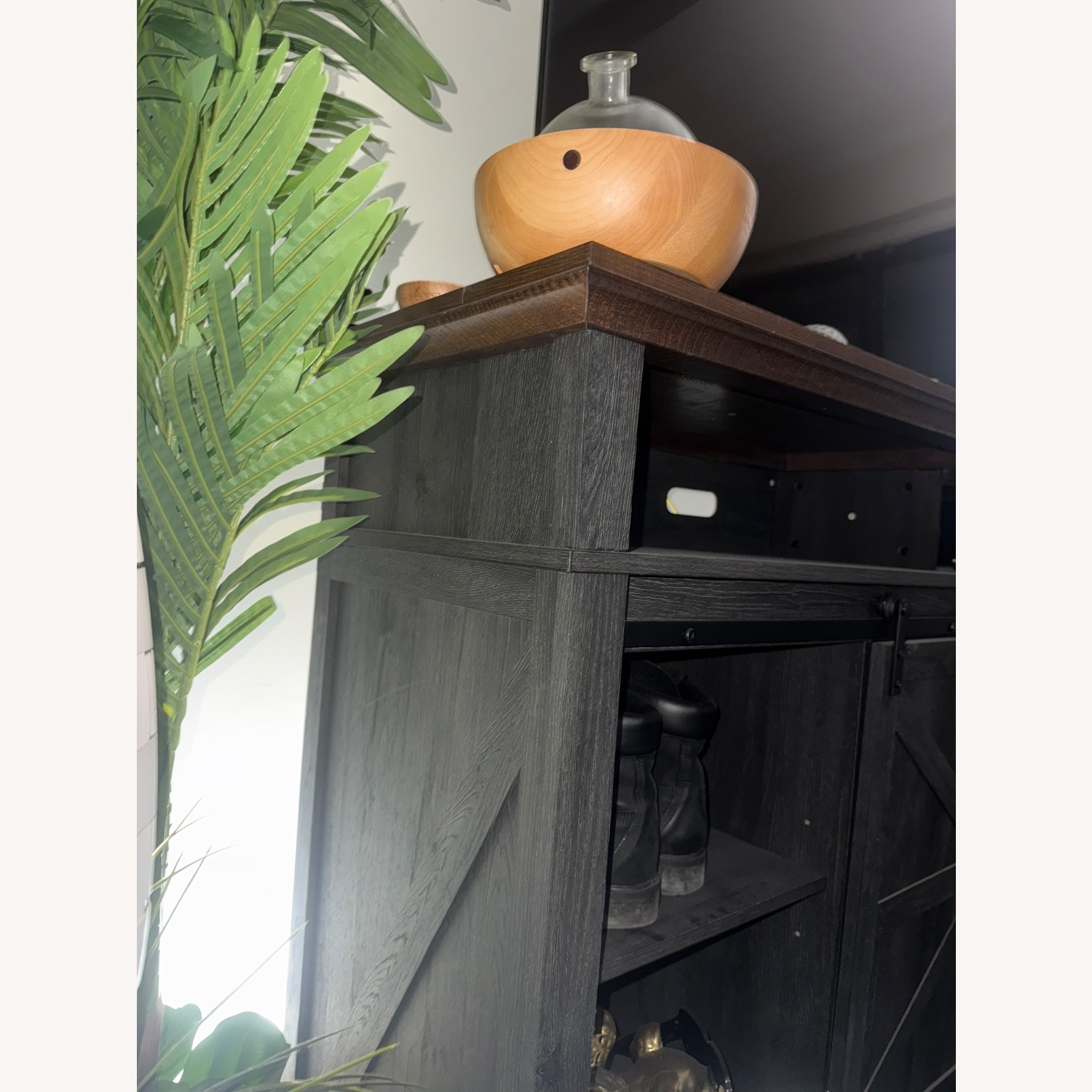 Wayfair Dark Gray Wood Wall Unit - image-2