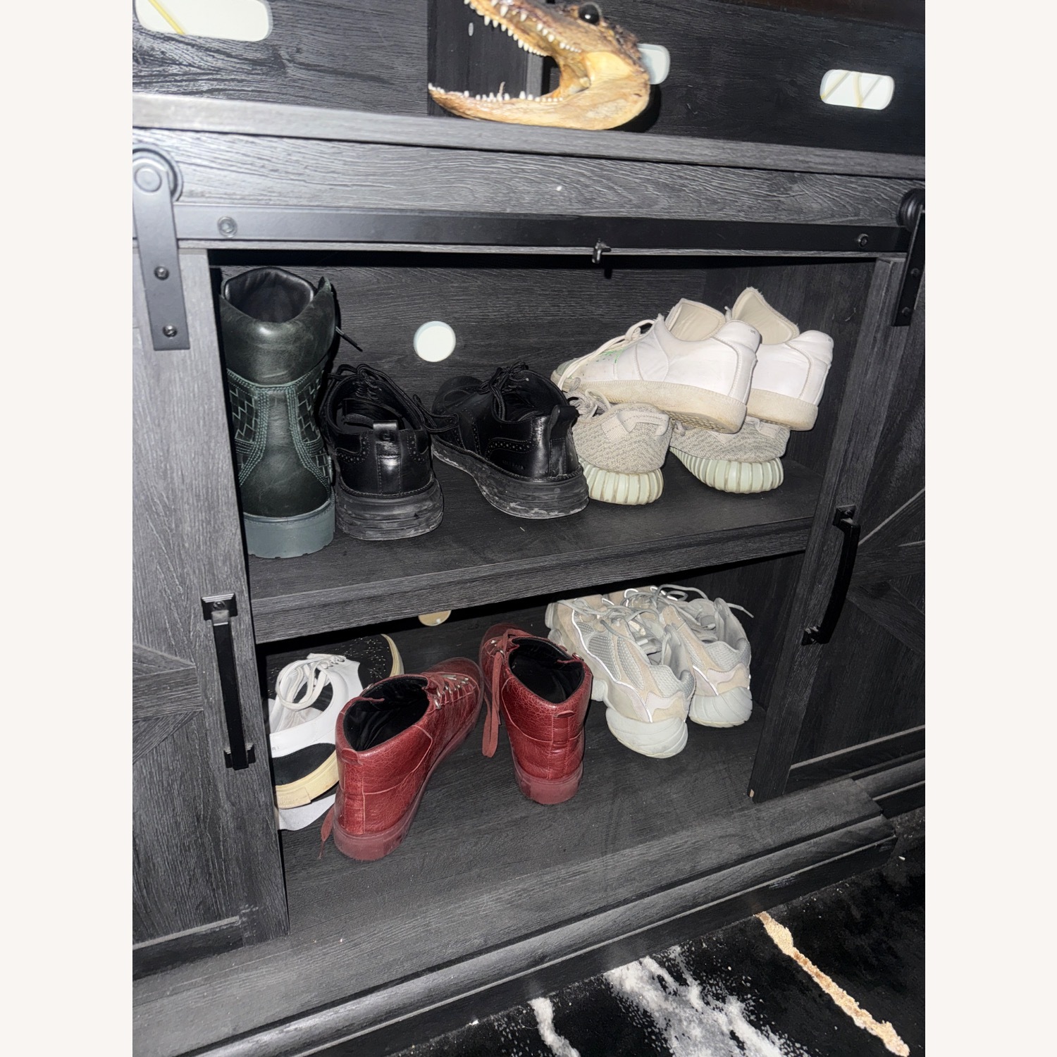 Wayfair Dark Gray Wood Wall Unit - image-3